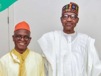 Photos Emerge as El-Rufai Visits Ex-President Buhari in Kaduna