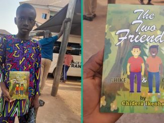 Chidera Ikeoha: Enugu Boy Who Wrote Book While in Primary 6 Sells it Himself in Streets