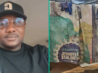 Businessman Finds His Wedding Banner With Mad Man Years after His Marriage Ceremony, Shares Photos