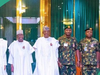 Breaking: Tinubu Meets With Service Chiefs In Aso Rock