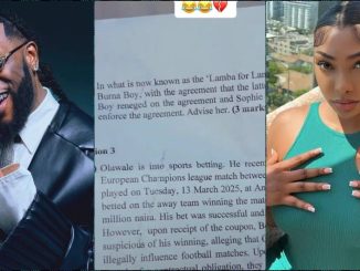 UNIPORT sets exam question on Burna Boy, Sophia Egbueje's 'Lambo' saga