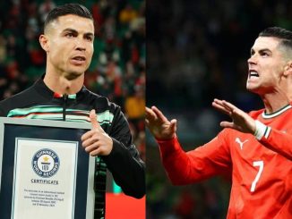 Cristiano Ronaldo receives Guinness World record for most international wins