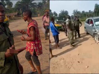 Nigeria Police pay N1M compensation on the spot after crashing civilian's car