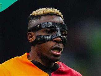 Victor Osimhen Shows Off $330,000 Diamond Mask Pendant After WCQ Against Zimbabwe, Video