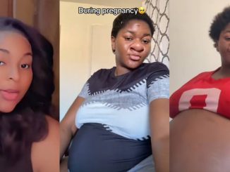 Lady causes stir with her pregnancy transformation video