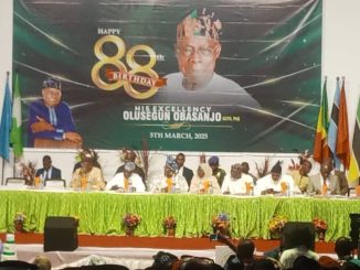 Former Governors Lamido, Amosun, Oyinlola Other Notable Nigerians Storm Abeokuta For Obasanjo’s 88th Birthday