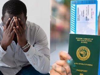 A young man has broken down after his fiancee destroyed his international passport and traveling documents a few days before he travels abroad.