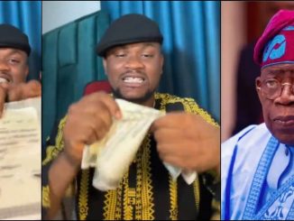 Man laments over bad governance, tears his NYSC certificate