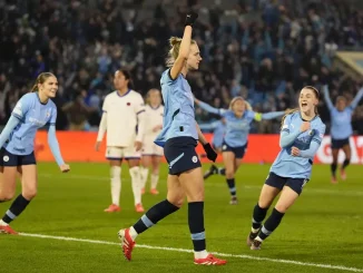 Miedema scores twice as Man City beat Chelsea in Champions League quarter-final