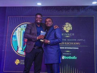 Fidelis Ilechukwu who led Enugu Rangers to win the 2023-2024 NPFL went home with the coach of the season award at the 2024 League Bloggers Awards, beating his friend, Daniel Ogunmodede of Remo Stars to it.