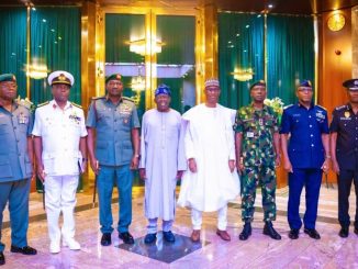 Breaking: Tinubu Meets Service Chiefs, IGP In Aso Rock