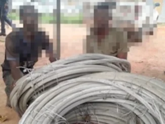 Two scavengers arrested for stealing aluminum cables in Ogun