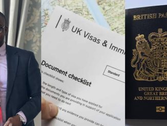 Nigerian man celebrates becoming British citizen after 6 years on work visa, flaunts blue passport