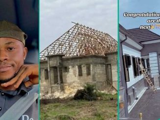 Nigerian Man Finally Completes Building Project, Shows Off Transformation of House in Video