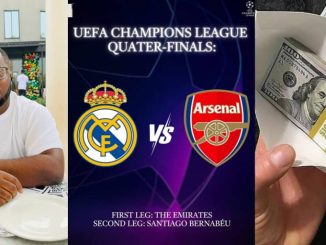 Man bets $10k on Arsenal to beat Real Madrid in UCL quarter-final