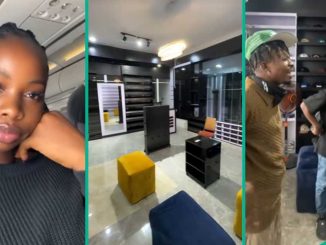 Lady Opens Shop for Boyfriend after he Lost Fortune, Nigerians React to her Kindness
