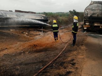 Two petrol tankers catch fire in Oyo [PHOTOS]