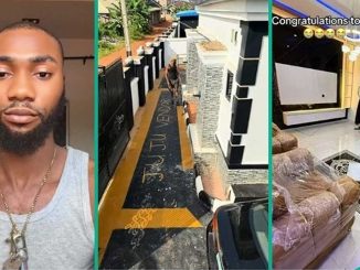 Nigerian Man Builds Fine Bungalow On His Large Piece of Land, Video Inspires Many on TikTok