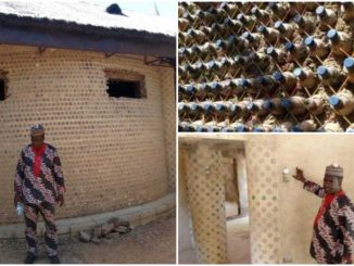 Man Builds 3-Bedroom House with 14,800 Plastic Bottles, Photos Emerge: "Nigerians Are Very Creative"