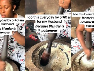 "Blender is not good for human consumption" – Virtuous woman shares how she prepares 'akara' for her husband daily at 3:40 am (WATCH)