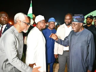 Tinubu arrives in Abuja after visit to France