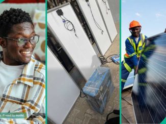Man Abandons NEPA, Turns to Solar Panels and Battery for Constant Electricity, Nigerians React