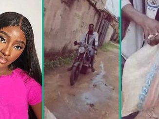 Lady Who Received Sudden Call from Bike Man to Come Outside Her Gate Shares What He Gave to Her
