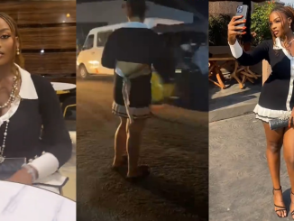 Lady astonished after spotting someone wearing the same outfit she wore (WATCH)