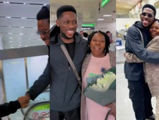 Moment Davido, Moses Bliss crossed paths at an airport