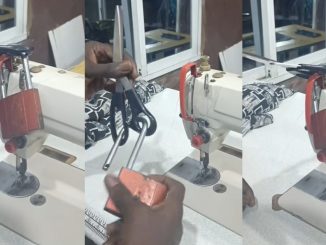"I dey padlock my machine before I comot" – Tailor updates colleagues on preventing apprentices from using sewing machines to save electricity (WATCH)