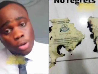 Graduate burns NYSC, degree certificates over horrible 9-5 job offer