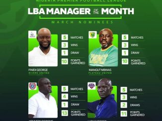 NPFL: Nominees for March Manager of the Month unveiled