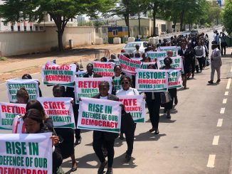 Rivers: Lawyers march for return of democratic governance, seek US Govt's intervention