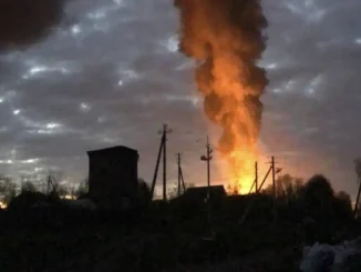 Ukrainian attack sparks fire at Russian site