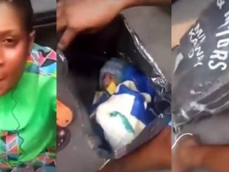 Woman caught at Okro market in Oyigbo with baby hidden inside bag