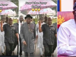 Throwback photo of Wike holding umbrella for Jonathan goes viral