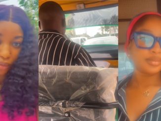 "See how person jam is future husband unexpectedly" – Lady coincidentally wore a matching outfit with a Keke Napep rider (VIDEO)