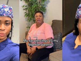 “Who raised you?!” – Lady shares her mom’s hilarious reaction to her multiple ear piercings (VIDEO)