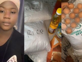 Pregnant woman shows off the gifts she received after answering a question at antenatal (WATCH)