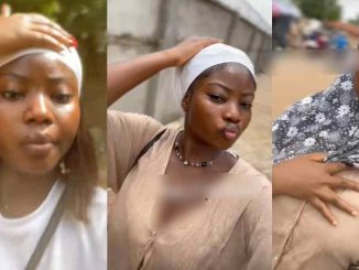 "Thank God it wasn't on a Friday" – Lady reveals how she returned home after wearing a short dress to Oja-Oba market (WATCH)