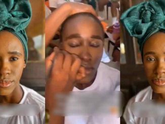 "Na so free thing Dey be" – Corps member reveals the outcome of a makeover done on her face by a first-timer taking SAED lessons (WATCH)