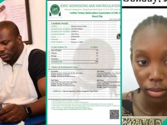 JAMB Candidate Who Scored 311 in 2024 Falls To 148 in 2025, Her UTME Result Displayed Online