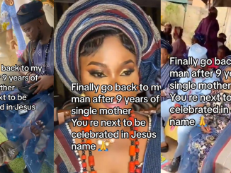 "I finally returned to my man" – Nigerian woman ties the knot with her baby's daddy after 9 years of being a single mother (VIDEO)