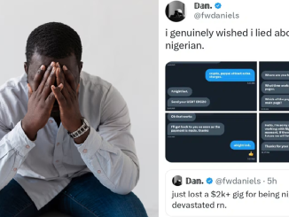 Nigerian man hǝartbroken after he lost a $2k job due to his nationality