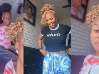 "She said I should go and buy another cloth in the market" – Lady coincidentally wears a matching outfit with her boss at work (WATCH)