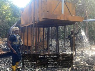 Navy Destroys Illegal Refining Site In Rivers