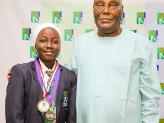 Atiku meets idp girl turned chess champion