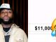Davido flaunts extravagant paycheck