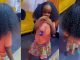 "I'm Nigerian, your dad is Nigerian" – Mum stúnned as her 2-year-old daughter's hair remains natural with curls after relaxing for the first time (VIDEO)