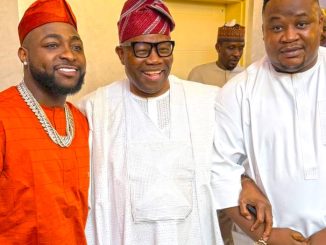 Davido, Cubana Chiefpriest Pay Visit Senate President Akpabio In Abuja